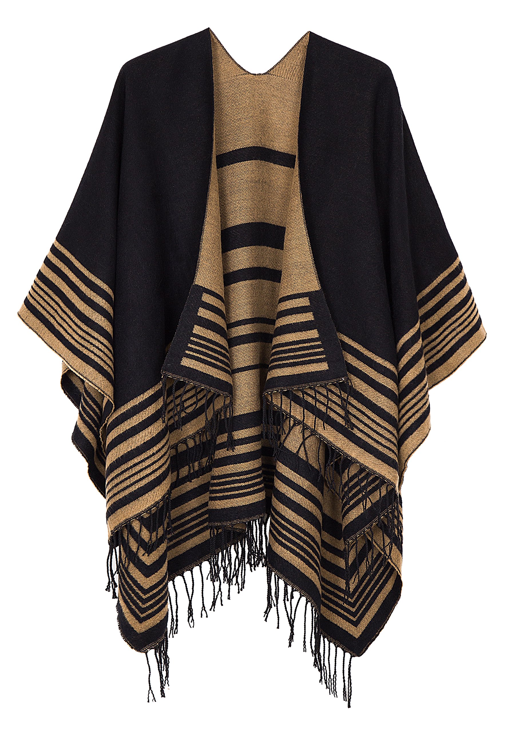 Amazon.com: Urban CoCo Women's Open Front Poncho Shawl Wrap